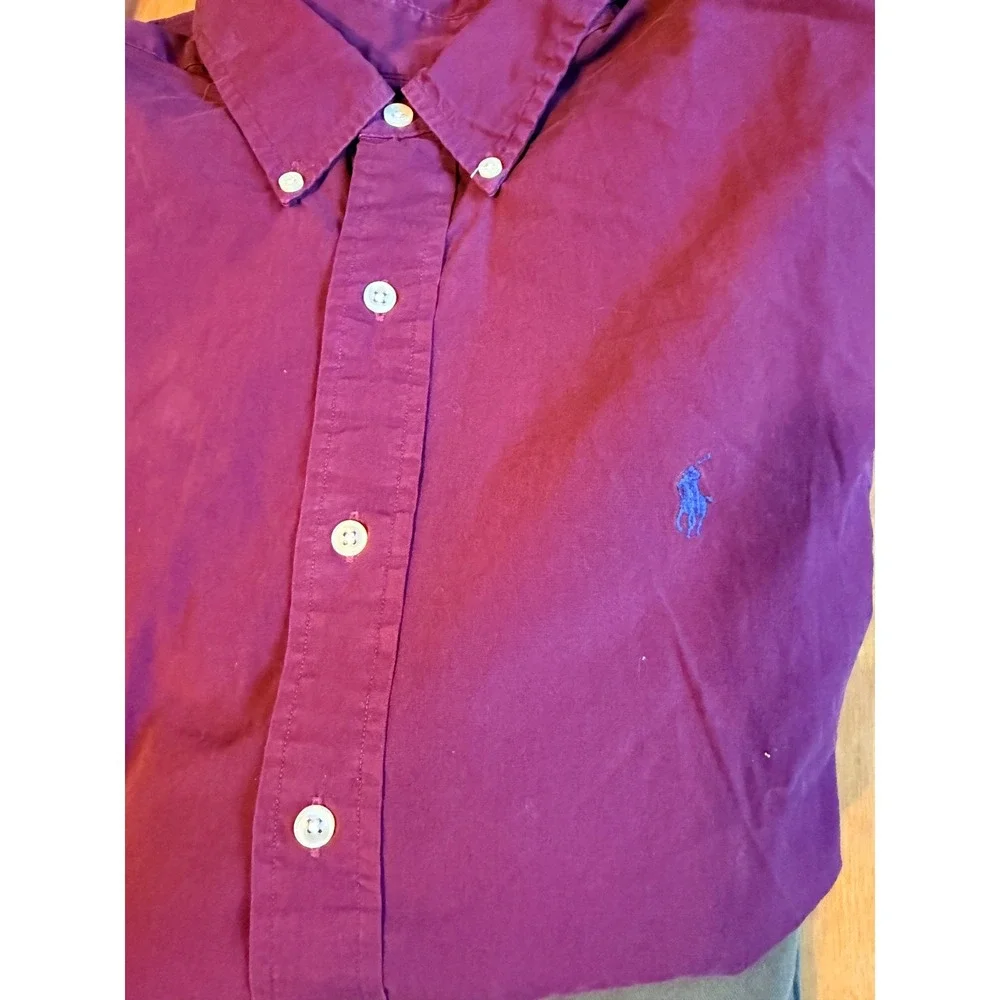 Lot of 7 Polo Ralph Lauren Mens Button Down Shirts L XL Blake Classic Fit Cotton